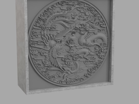  现代浮雕墙3d模型 