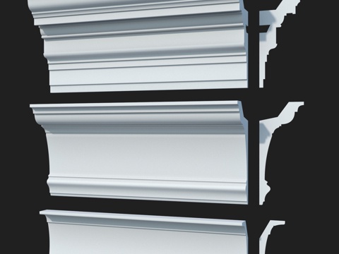  光滑窗帘盒套装 #54 LepGrand3d模型 