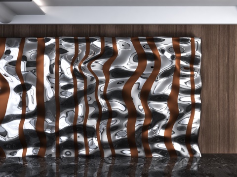  现代背景墙3d模型 