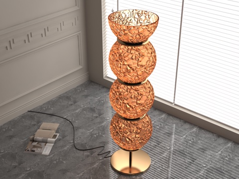  现代落地灯3d模型 