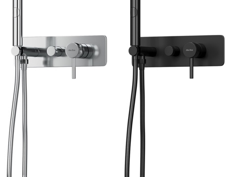  艾伦布劳优先淋浴龙头3d模型 