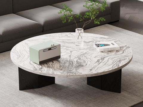  现代意式茶几3d模型 