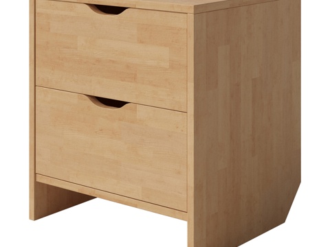  Vesna双抽屉床头柜3d模型 