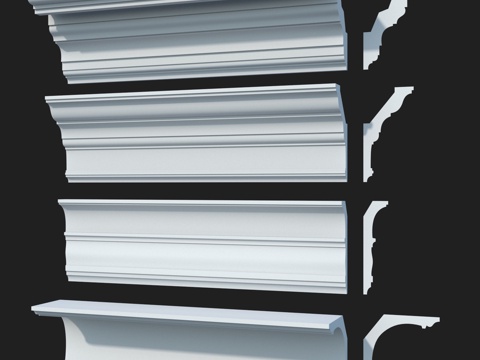 光滑窗帘盒套装 #49 LepGrand3d模型