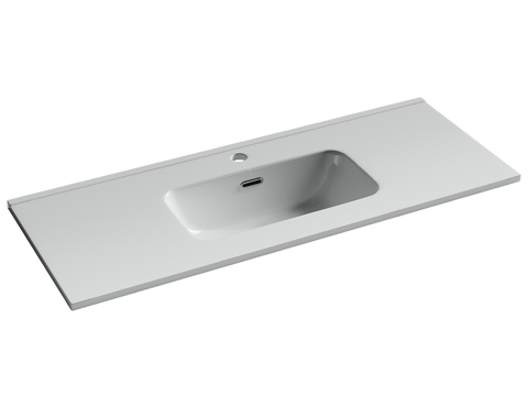  OM紧凑型台面水槽1010x395x175，白色，CN3d模型 