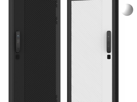  Guardian入户门配Techno 01饰面3d模型 