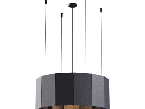  吸音吊灯 D1200xH500mm OM3d模型 