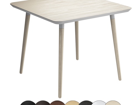  OM The Furny 斯德哥尔摩矩形餐桌，不可伸缩3d模型 