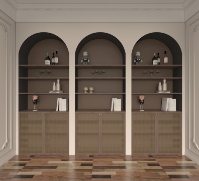  现代置物柜3d模型 