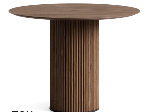  (OM)系列餐桌天鹅绒圆桌Tok家具3d模型 