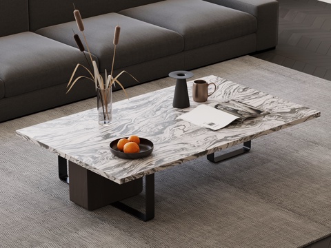  现代意式茶几3d模型 