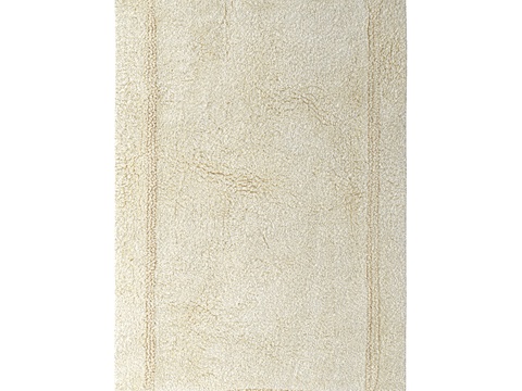  浴室地垫，棉绒材质，奶油色，来自3d模型 