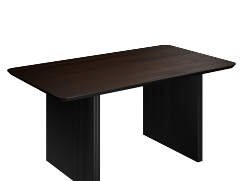  OM The Furny Holm 矩形非伸缩餐桌3d模型 