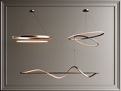  现代吊灯3d模型 