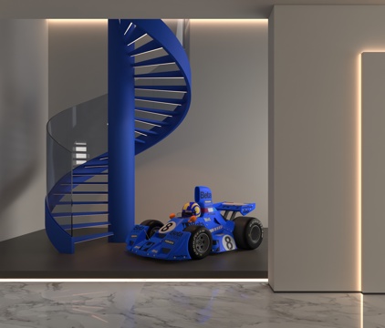  现代旋转楼梯3d模型 