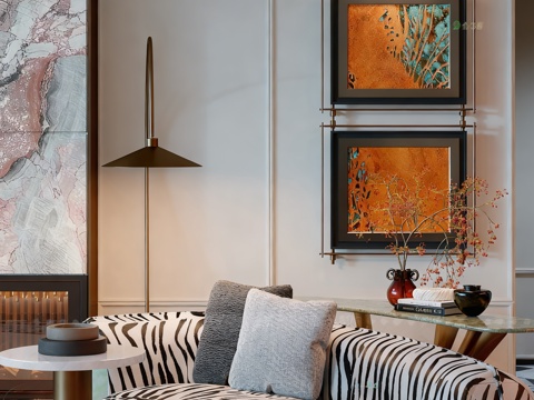  现代轻奢装饰画 挂画3d模型 