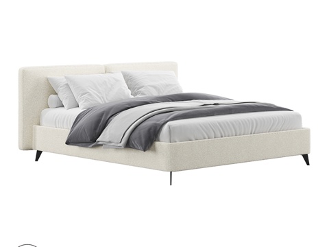  OM Toronto 现代宽床带腿款3d模型 