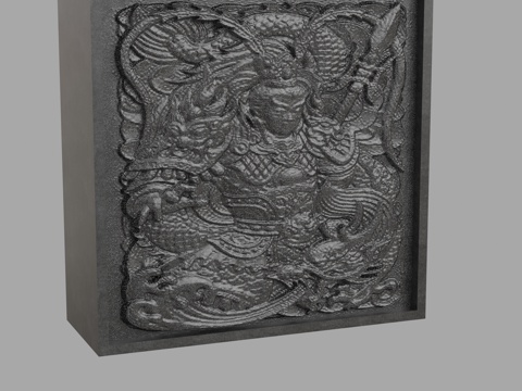  现代浮雕墙3d模型 