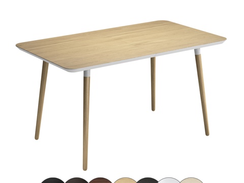  OM The Furny 斯德哥尔摩矩形可伸缩餐桌3d模型 