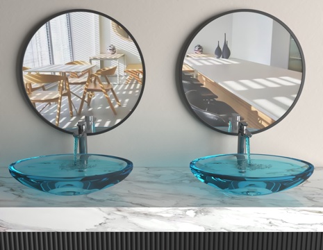  卫生间洗手台3d模型3d模型 