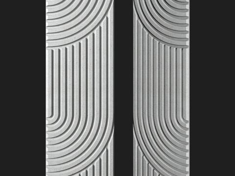  OM Wave7 装饰羽毛灯3d模型 