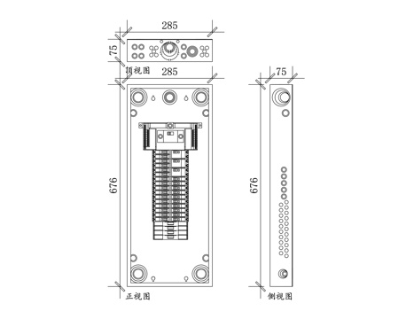 配电箱 配电盘 电控板 电源板 接线板cad施工图