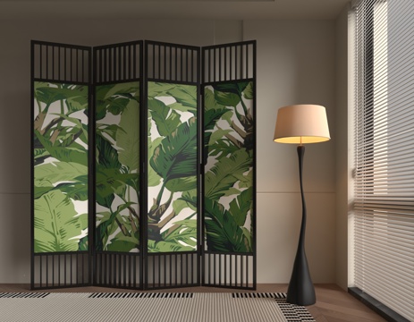  现代屏风3d模型 