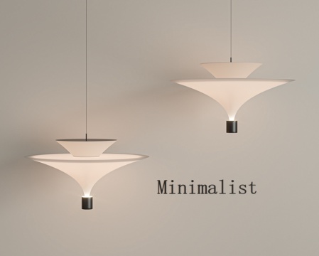  现代艺术吊灯3d模型 