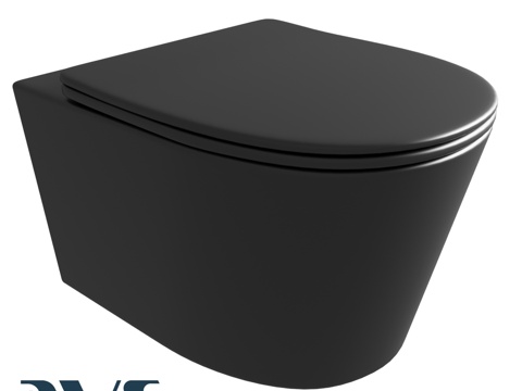  OM悬挂式马桶AVS光谱无缘款，哑光黑3d模型 