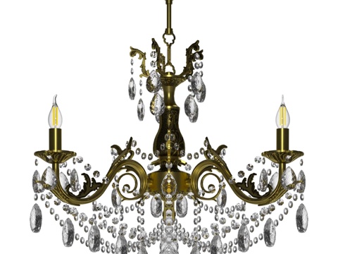  OM青铜吊灯卡珊德拉33d模型 