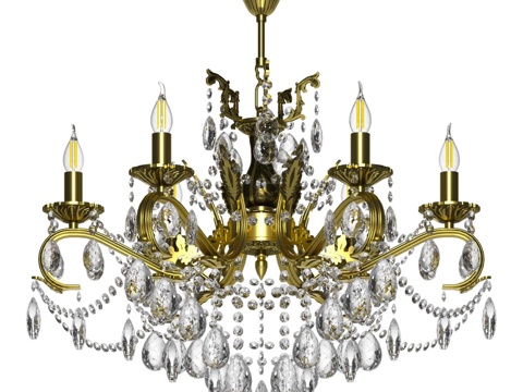  OM青铜枝形吊灯梅拉尼娅63d模型 