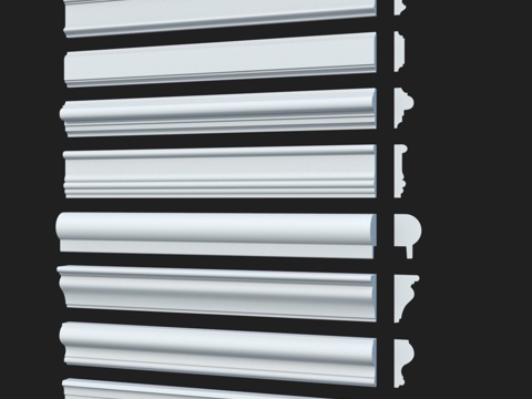  光滑装饰线条套装50. LepGrand3d模型 