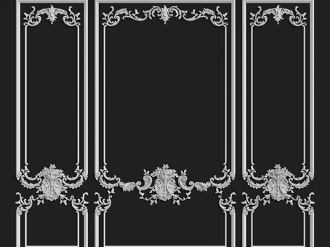  墙面装饰组件210号3d模型 