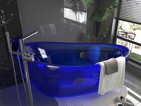  现代卫生间浴缸3d模型 