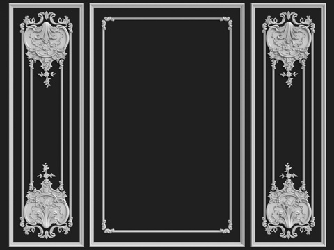  墙面组合 No. 2083d模型 