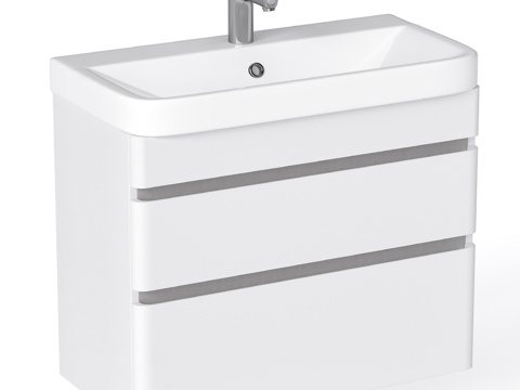  OM 壁挂式带洗手盆柜 Soldi Sf 70.2Y3d模型 