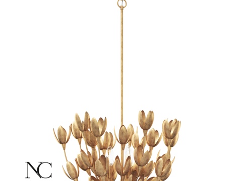  欣克利FLORA QN-FLORA3-GD吊灯3d模型 