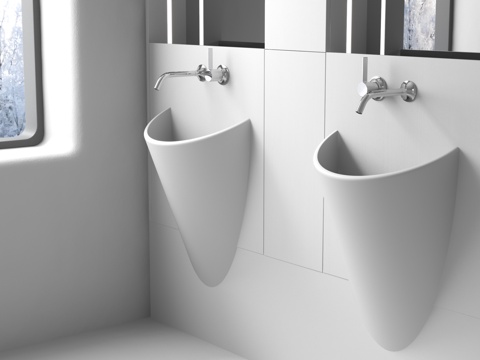  现代洗手台3d模型 