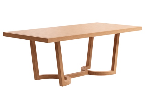  Vulcano木质餐桌3d模型 