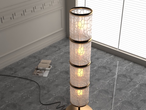  现代落地灯3d模型 