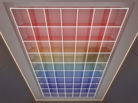  现代天花吊顶3d模型 