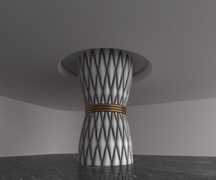  现代柱子3d模型 