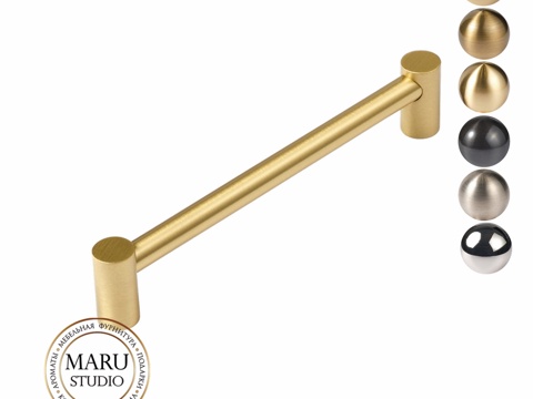  桶形支架家具把手。五金件3d模型 