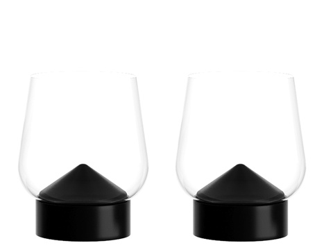  OM_黑曜石玻璃杯套装，380毫升，2件装。Liberty3d模型 