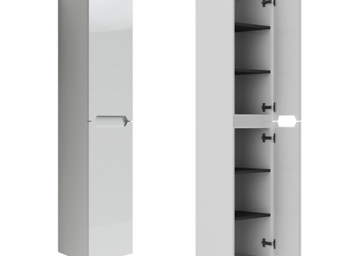  OM Norma 2.0壁挂式高柜，亮光白3d模型 