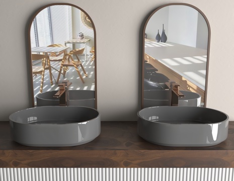  卫生间洗手台3d模型 