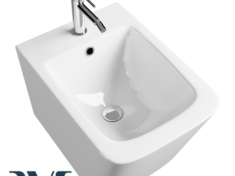  OM 壁挂式坐浴盆 AVS 现代白3d模型 