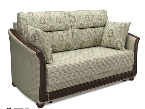 安娜沙发床。软垫家具厂出品3d模型