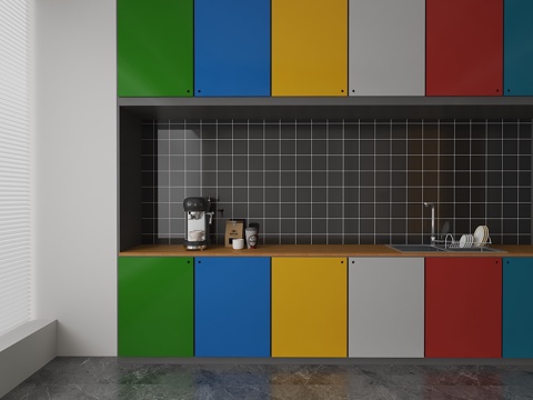  现代置物柜3d模型 