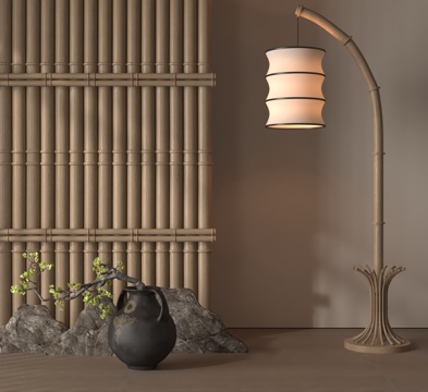  现代落地灯3d模型 